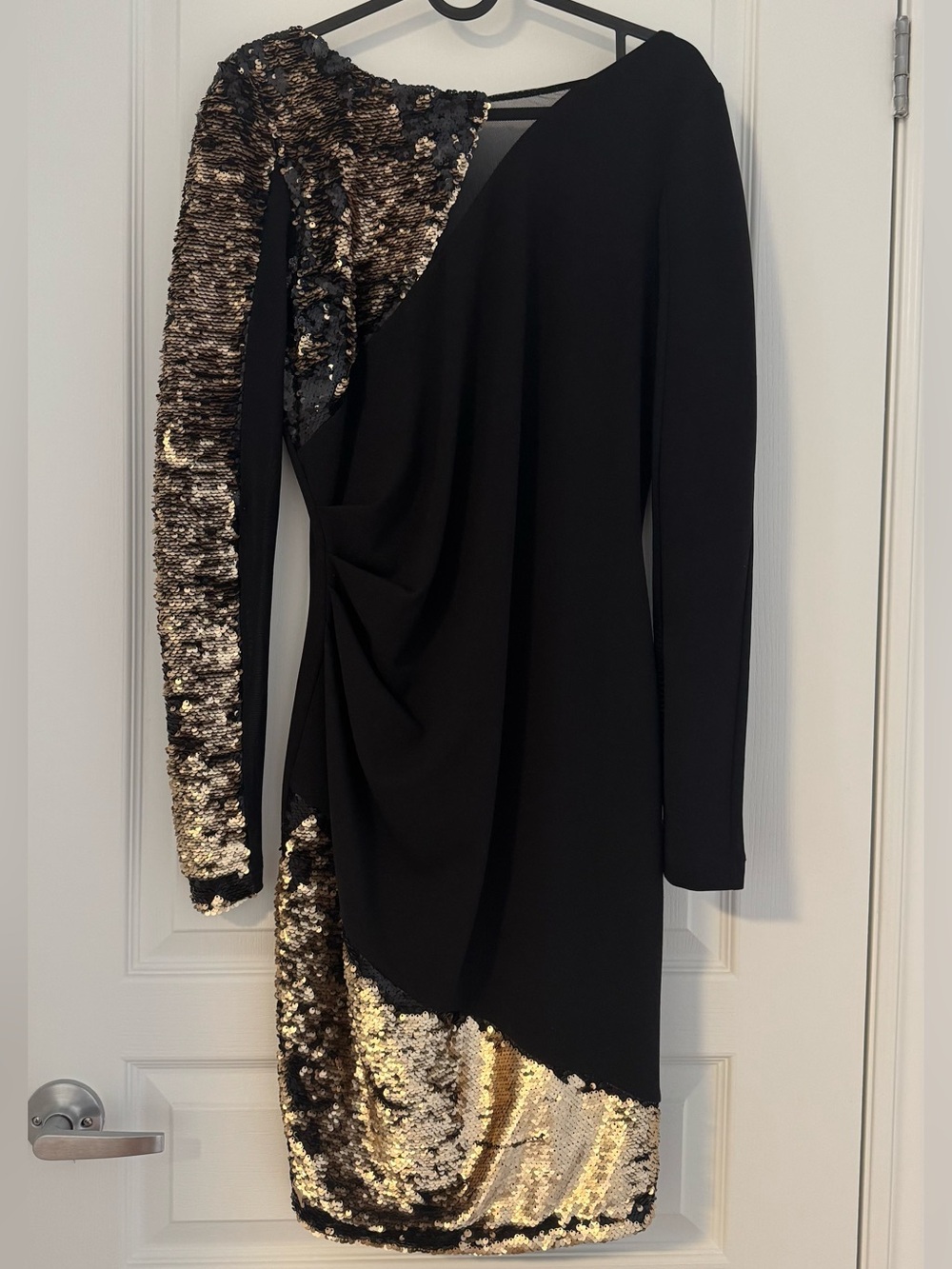 Black and Gold Sequin dress